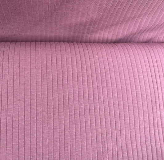 Brei ribb jersey mørk Mauve